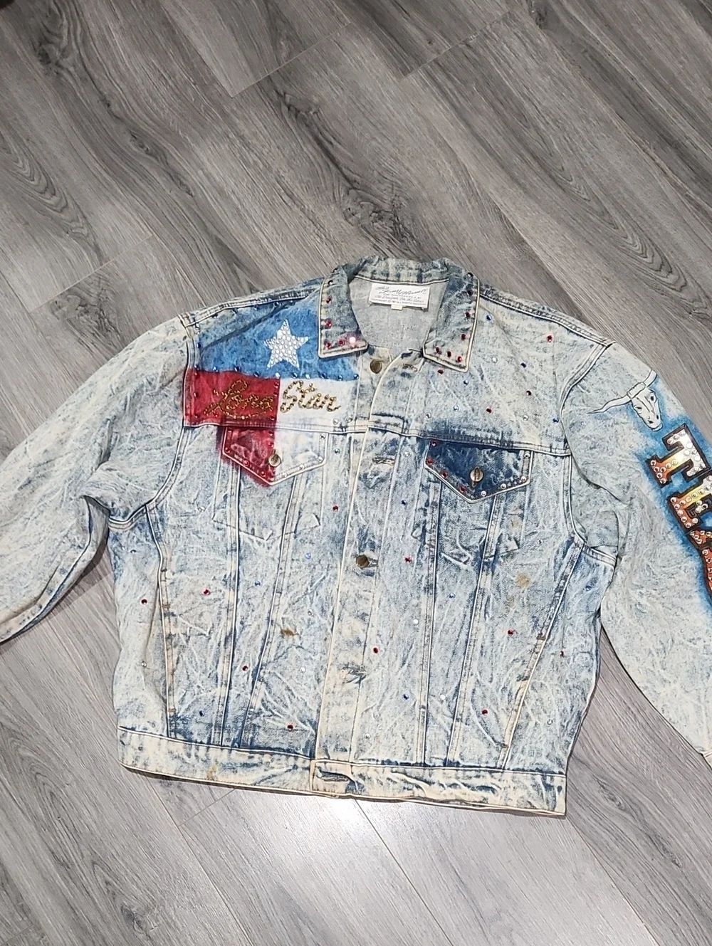 Distressed VTG Tony Alamo Texas Painted Denim Jacket